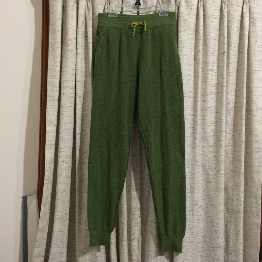 Anthropologie Daily Practice Speckled Green Waffle Knit Joggers
